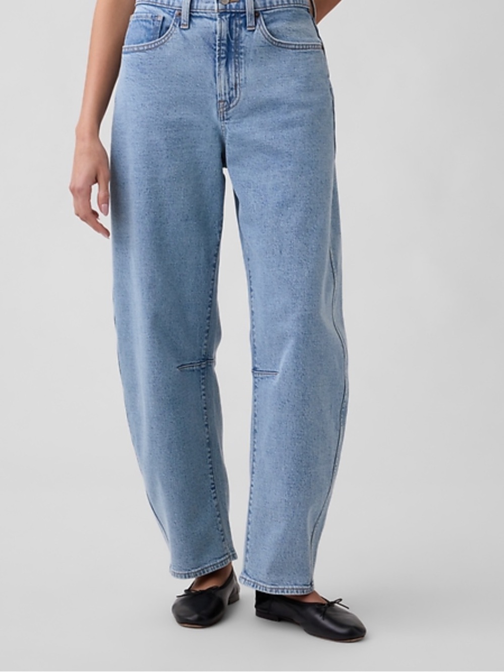 Gap epic oversized super high rise barrel jeans.